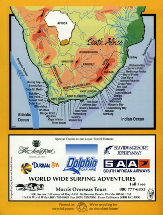 South Africa Surf Map