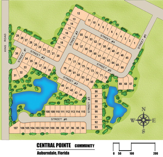 site map rendering of new community