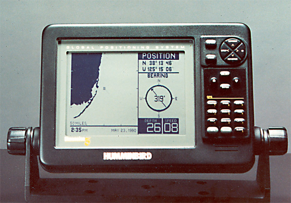 Humminbird prototype GPS model machined from acrylic block